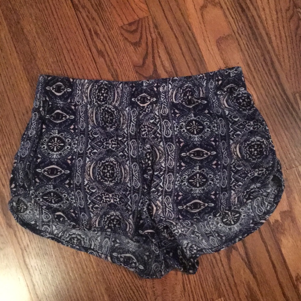 Navy Blue Flowy Shorts